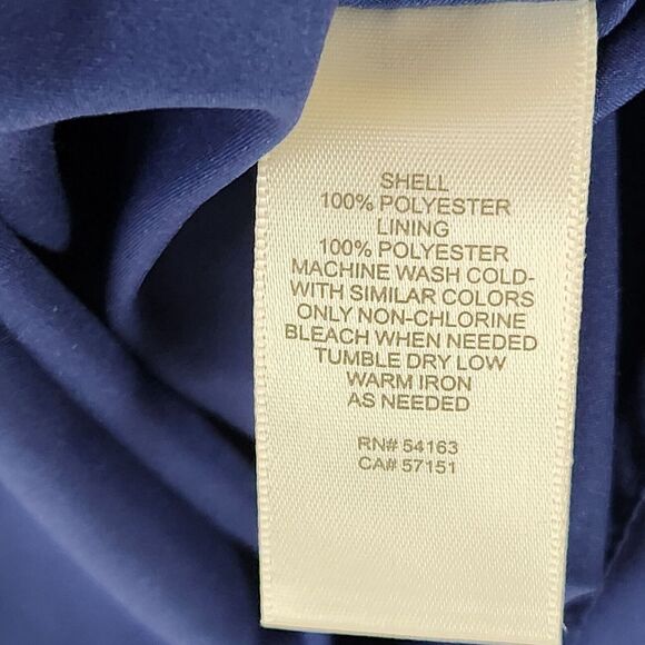 Eliza J Navy Blue Floral Flutter Sleeve Dress with Pockets Womens Size 8 - Picture 9 of 11